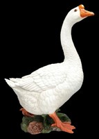 Gartenfigur Gans Xl - Vogel - HöCkergans - Tierfigur - Gartendeko - 63,5 Cm