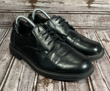 GEORGE Men's 8 Comfort Start Black Lace Up Oxford Faux Leather Dress Shoe