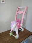 Vtg Fisher Price Little Mommy Baby Doll Rocking Horse Stroller Removable Handle