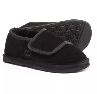 Lamo Sheepskin Bootie Wrap Slipper - Women's Suede Black  M Medium(7,5-8,5) Wide