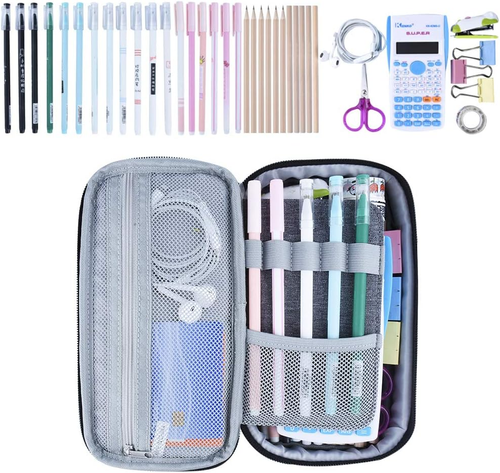 Big Capacity Pencil Case Large Pencil Bag Pouch Pen Case Pencil Marker Holder St - Picture 3 of 7