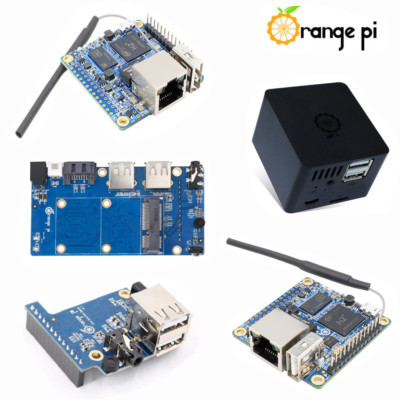 Orange Pi Zero/Zero NAS H2 256/512MB WiFi SBC Expansion Board USB Black ABS Case