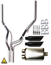 Dual Pipes Conversion Exhaust Kit Fit 93-02 Gmc Dual Kit Chevy C K Trucks 2.5