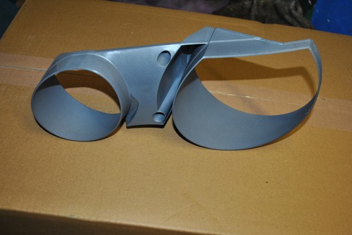 BMW 3er E46 Compact Inlay Scheinwerfer Blende vorne links Abdeckung grau Xenon