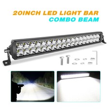 20inch Dual Row Led Work Light Bar Spot Flood Pods Fog Offroad For Jeep Atv Suv