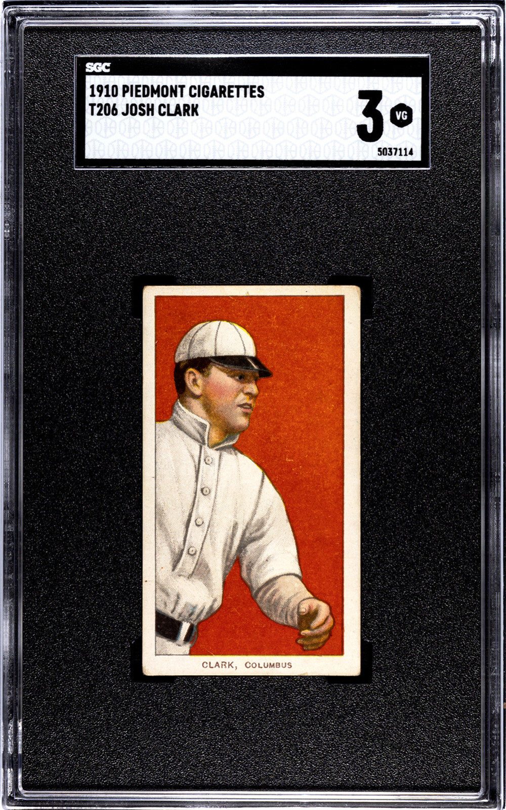 1910 Piedmont T206 JOSH CLARK SGC 3