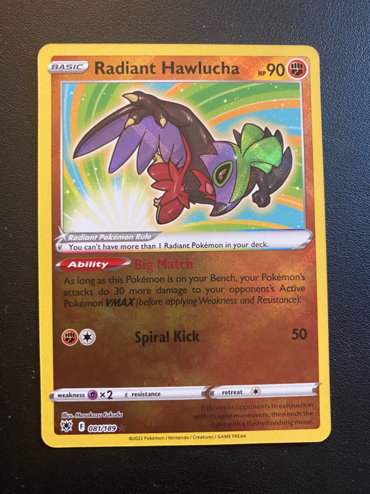 POKEMON TCG RADIANT HAWLUCHA ASTRAL RADIANCE 81/189!!