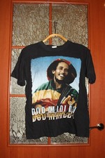 Vintage 00s Bob Marley black T-Shirt Wailers Rasta Reggae Homme - size XL