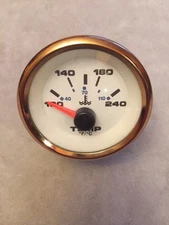 TELEFLEX PREMIER BOAT 240 DEG TEMP GAUGE~12V~65727~MARINE~Gas Engine Temperature
