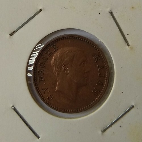 Sarawak 1933 Haft Cent - Picture 1 of 2