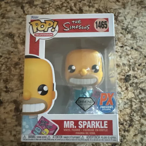 Funko Pop Simpsons Mr. Sparkles (Homer)  (PX Exclusive) #1465  W/ Protector