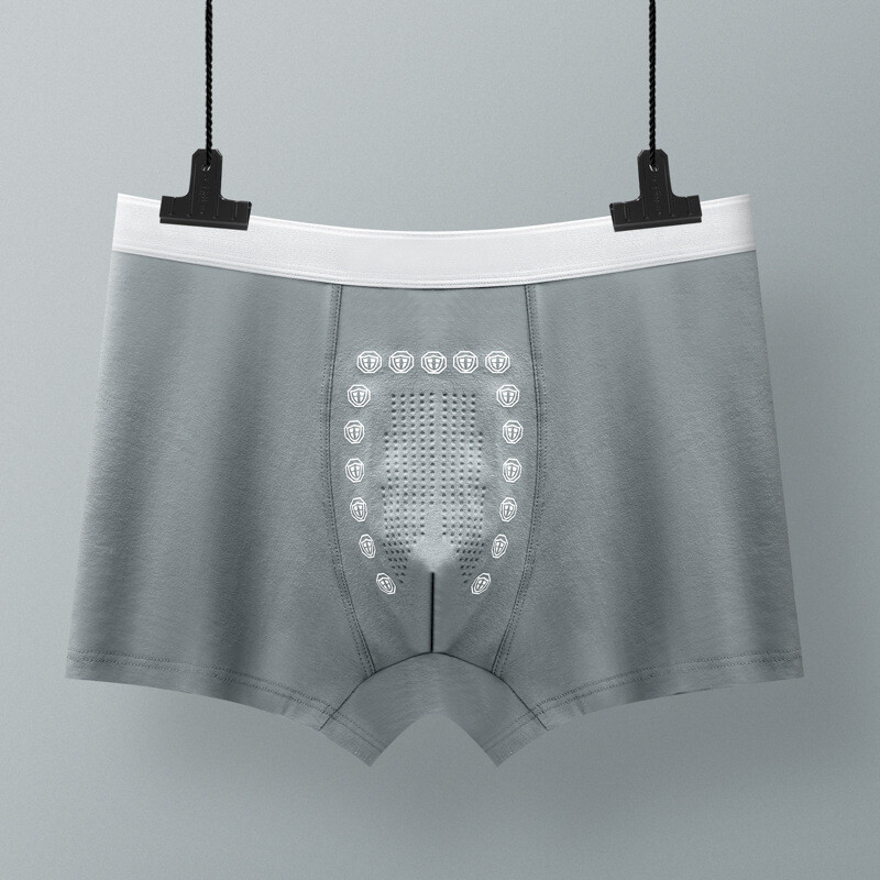 ZONBAILON Men's Underwear Solid Color Simple Comfortable Breathable Cotton Boxer