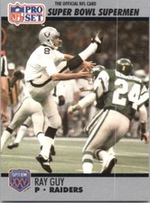 1990 Pro Set Super Bowl XXV Silver Anniversary -    #27 Ray Guy