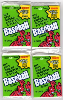 Pack - Hit Spit Swear Scratch & Steal Goof Baseball Cards (4) Packs of 10 Cards