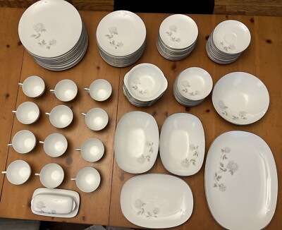 Noritake China Set Of 12. Rosay Pattern 6216. 9 Service Pieces Included.