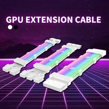 RGB Power Extension Cable GPU Extension Cable PCIe Cable for Computer PC Case 