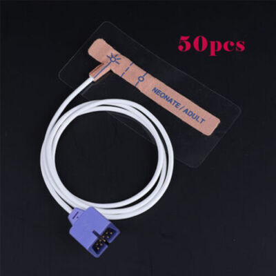 50pcs，fits for MAX-A, MAX-P DB9pin Adult Disposable Oximax Spo2 Sensor