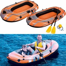 Bestway Inflatable Fishing Rowing Boat Raft Canoe Kayak Dinghy With Paddle Oars