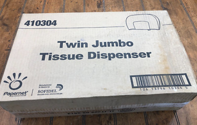 New #410304 Twin Jumbo Toilet Paper Tissue Dispenser 9'' Black