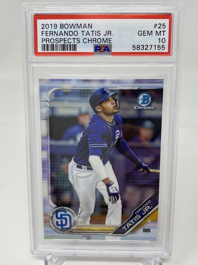 2019 Bowman Chrome #25 Fernando Tatis Jr. Rookie Card - PSA 10 view 4