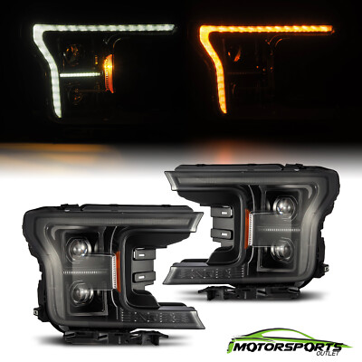 18-20 Ford F150 PRO-Series (14th Gen G2 Style) Projector Headlights Alpha-Black
