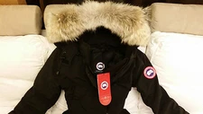 BRAND NEW BLACK "RED LABEL" CANADA GOOSE TRILLIUM XS/EXTRA-SMALL PARKA JACKET