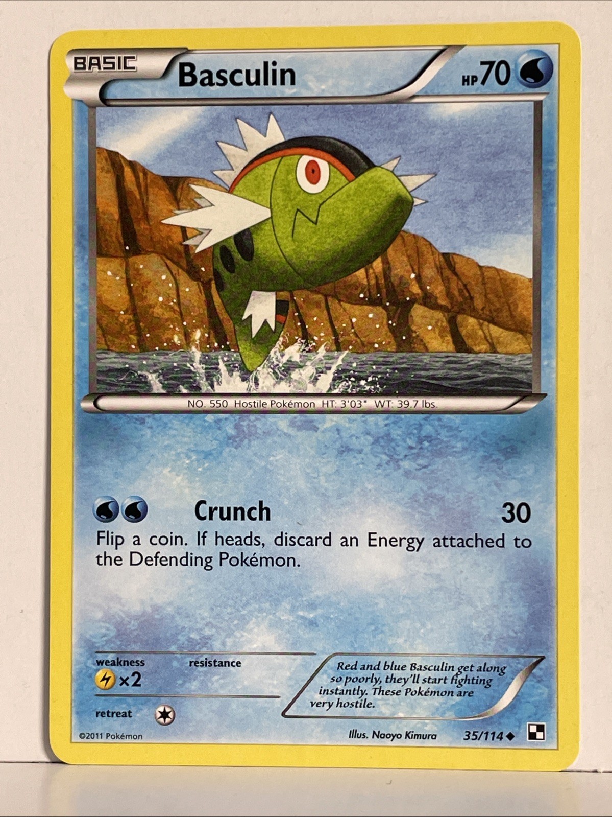 Pokemon Black & White - Basculin - Common - 35/114