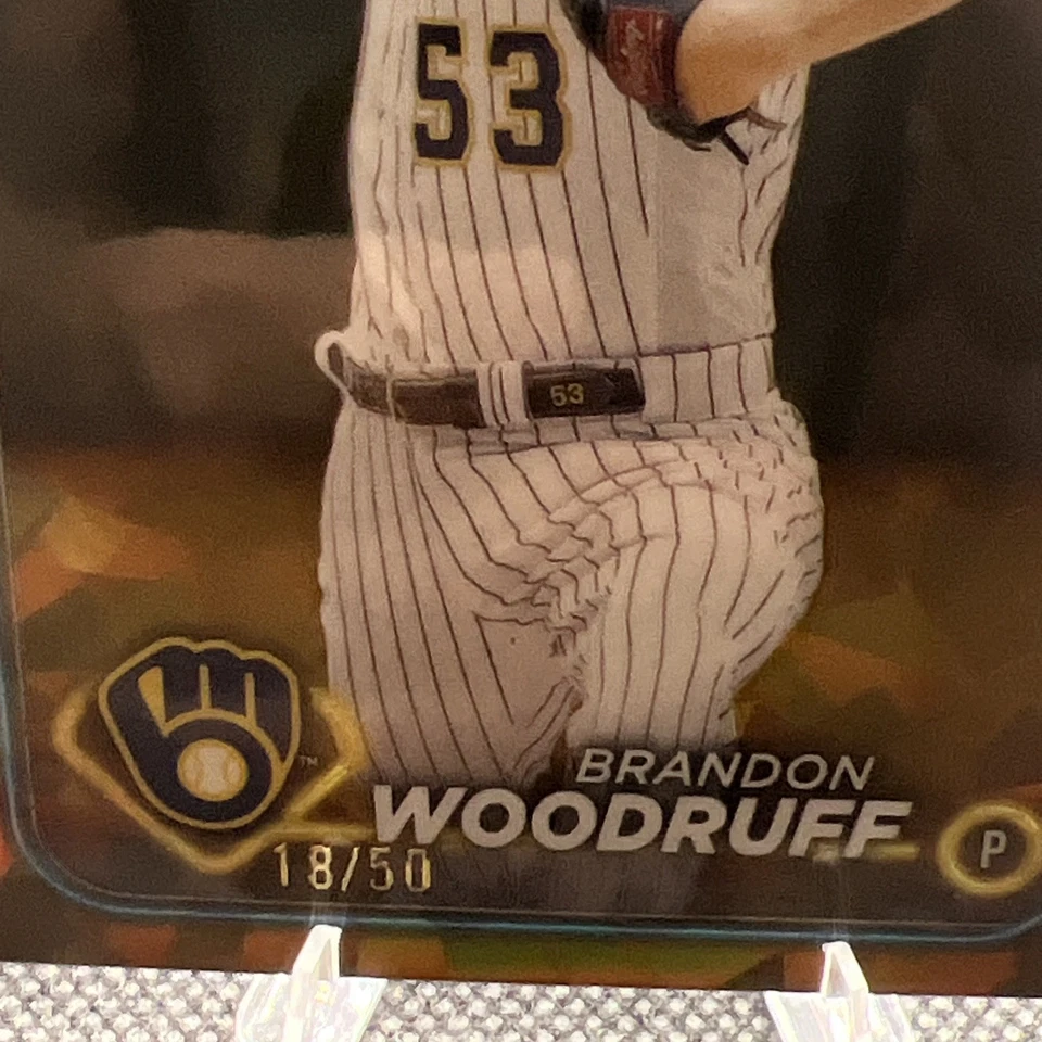 2024 Topps Chrome Sapphire Edition - Brandon Woodruff #103 Gold /50 - Image 3 of 3