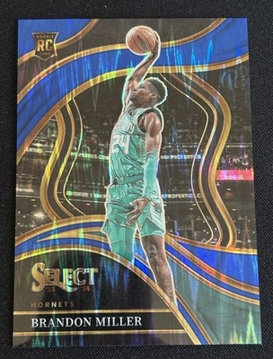 2023-24 Select Brandon Miller #'d/99 Blue Tectonic Prizm Courtside SP RC HORNETS