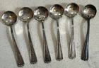 Set of 6 Vintage Sterling Silver Salt Spoons 2.25"