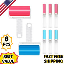 Reusable Washable Lint Roller 8 PCS Pet Hair Remover with Cover Adhesive Roller