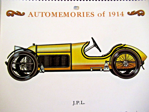 AUTOMEMORIES "1914 CALENDAR" ~ ** 12 VINTAGE AUTOMOBILE / LITHOGRAPH PRINTS ** - Picture 4 of 7