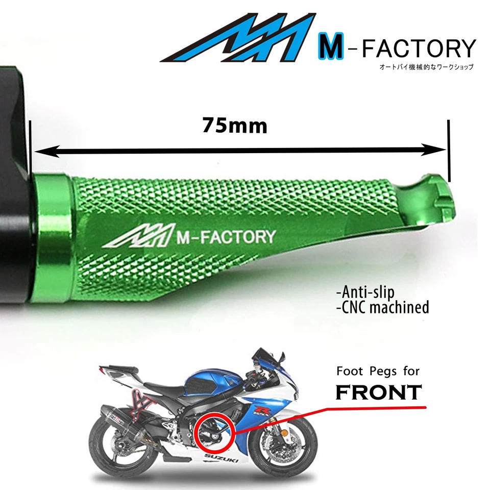 SHINOBI Rider Footpegs 25mm Lowering For Suzuki RF600R RF900R Foto 3 de 4