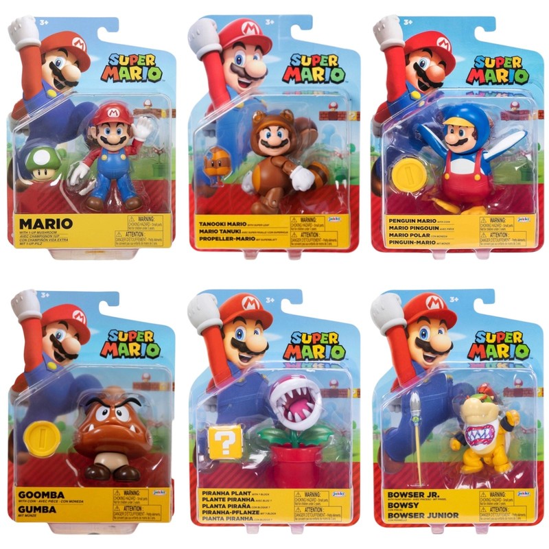 Super Mario 4" Jakks Pacific Figure Brand New Nintendo Choose Your Toy
