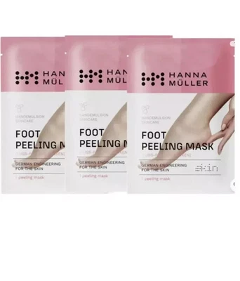3x Hanna Muller Foot Peel Mask – Removes Dead Skin for Baby Soft Feet