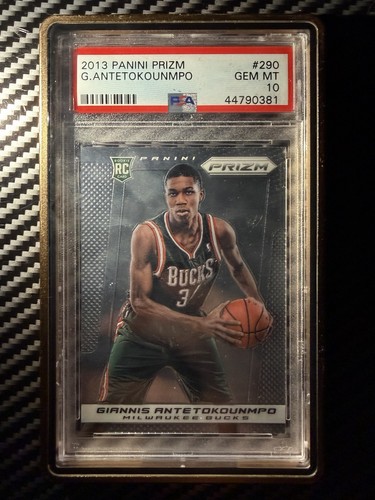 Panini Prizm 2013-14 Giannis Antetokounmpo #290 Rookie PSA 10 Bucks