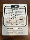 Vintage Kenner Star Wars Jabba The Hutt Dungeon SEARS Playset INSTRUCTIONS