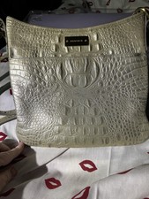 Brahmin cream with silver shine Croc Embossed...