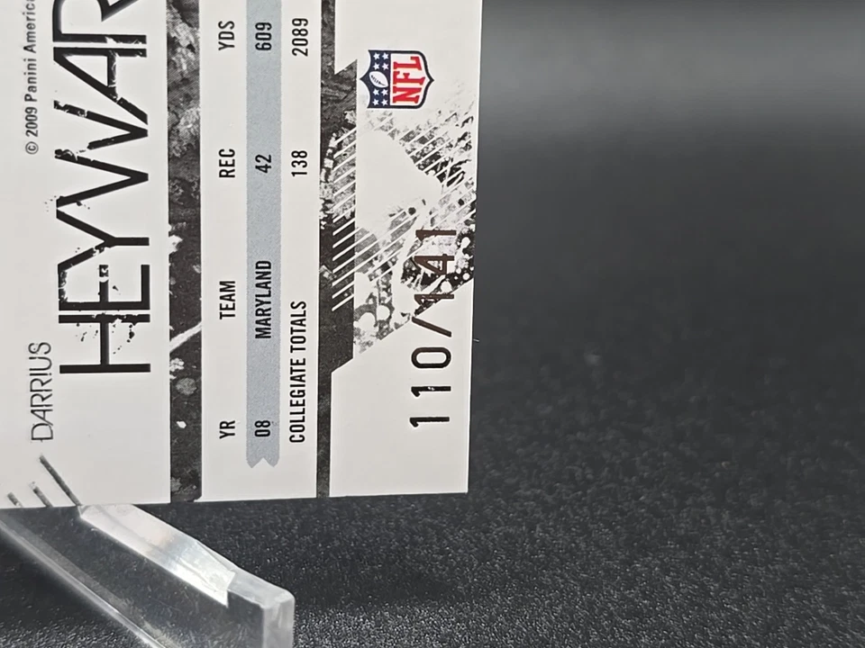 2009 Donruss Rookies & Stars Rookie /141 Darrius Heyward-Bey #206 Auto RC - Image 3 of 4