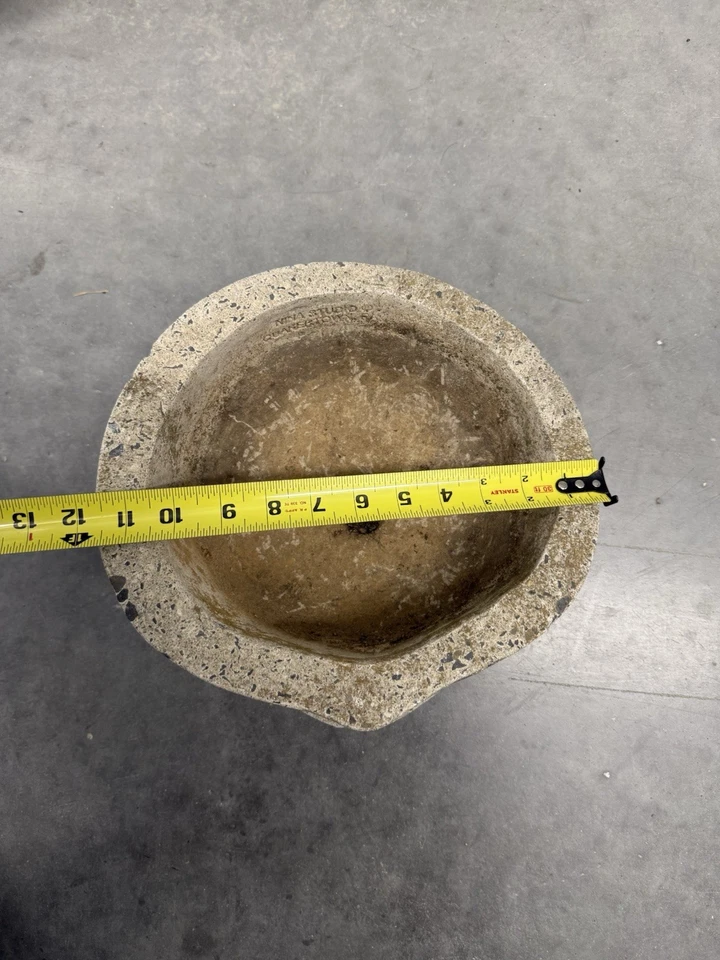 Vintage Nina Studios Half Faced Cast Stone Planter Surreal Dali Quakertown Rare - Image 4 of 4