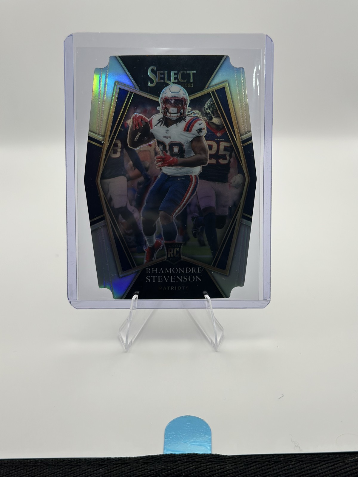 2021 Panini Select - Premier Level Rhamondre Stevenson #175 Silver Prizm Die-Cut