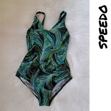 Sz 8 Speedo green 1-pc swimsuit
