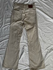 Levis Jeans Womens 25x32 Beige 70s High Rise Flare Corduroy Pants Bell Bottoms