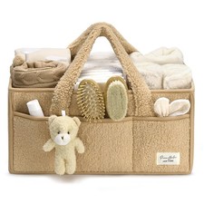 Diaper Caddy Organizer for Changing Table, Storage Basket for Wipes, Gift for...