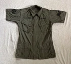 Vintage 1968 60s Short Sleeve Rip-Stop Poplin Shirt Medium Vietnam USAF Military