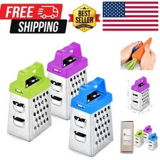 Easy-Store Mini Cheese Grater Set - 3 Vibrant Graters for Efficient Food Prep