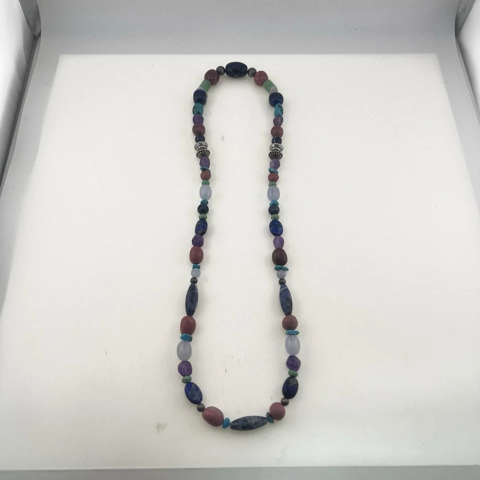 Juego de pulsera collar Carolyn Pollack multi piedra magnética azul esterlina verde Foto 4 de 4