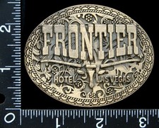 MG10175 VINTAGE  FRONTIER HOTEL  LAS VEGAS GAMBLING BELT BUCKLE