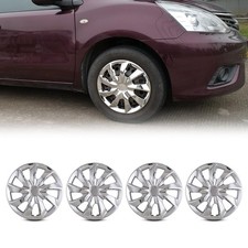 15 Inch Chrome Hubcaps Snap On Abs Sturdy Guards Replacement Set Of 4 Universal