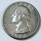 1949 Washington Quarter - 90% Silver - Circulated Coin #5126